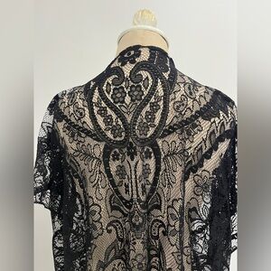 Elegant Black Lace shawl